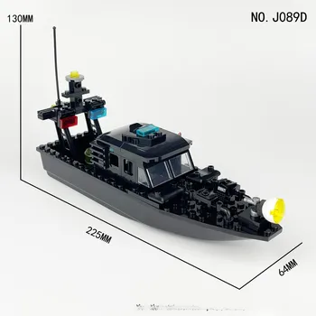 J089D Скоростной катер Seawolf Патрульный катер Детские строительные блоки