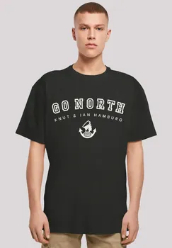 Футболка F4NT4STIC "Go North Knut & Jan Hamburg", принт, черный