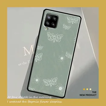 Эстетический шалфейный зеленый чехол для Samsung Galaxy A54 A34 A13 A23 A33 A53 A73 A12 A22 A32 A52 A51 A71 A14, чехол Samsung A32 5G