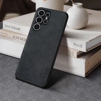 Чехол для Samsung Galaxy S20 S21 S22 S23 Ultra Plus FE 5G Роскошный чехол из искусственной кожи для Galaxy S23 Ultra Case Galaxy S20 зелёный