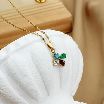 GemChic женское милое модное красочное трендовое ожерелье с подвеской из циркония женское простое ожерелье для ключицы на день рождения рождественское украшение в подарок