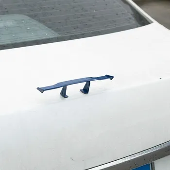 Задний спойлер автомобиля, мини-спойлер, крыло, маленькая модель GT, карбоновое волокно без перфорации, украшение хвоста белый
