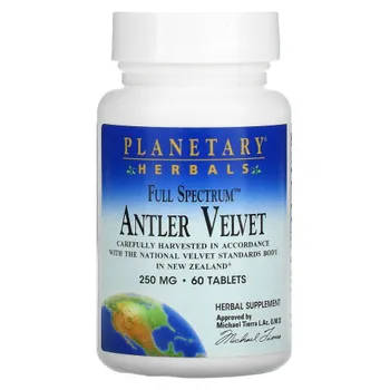 Planetary Herbals, Full Spectrum, панты оленя, 250 мг, 60 таблеток