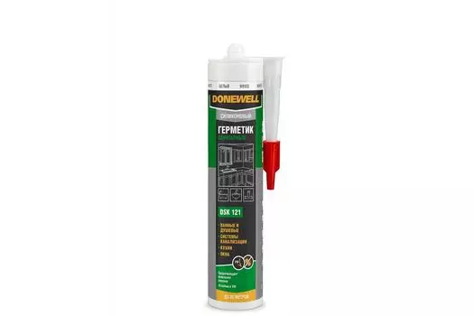Donewell герметик силиконовый санитарный белый 260 мл DSK121 11605426