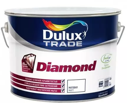 Dulux Diamond Matt 5 л, Краска интерьерная латексная (белая матовая)