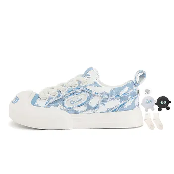 Кроссовки Ouder Smiler Skateboarding Shoes Unisex Low-top White/Royal Blue, синий