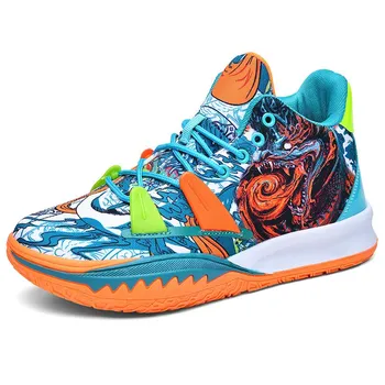 Fashion Men Basketball Shoes Cushioned Sneaker Fashion Train Athlete High Quality Sport Shoes Comfortable Light Footwear Casual Sneakers 36 синий