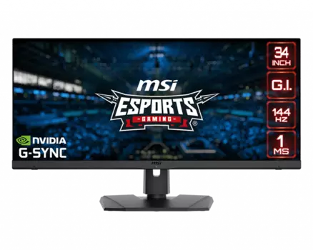 Монитор 34" MSI Optix MPG341QR, IPS, Flat, 3440x1440, 144HZ, G-SYNC Compatible, HDR 400 (3DB7) (9S6-3DB79T-008)