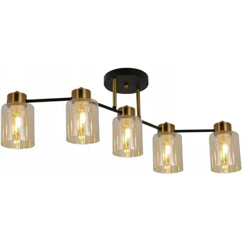 Потолочная люстра на штанге ILLUMICO IL6111-5COU-79 BK GD