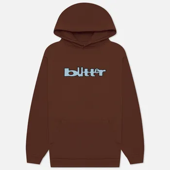 Мужская толстовка Butter Goods Warped Pullover Hoodie, цвет коричневый, размер XL