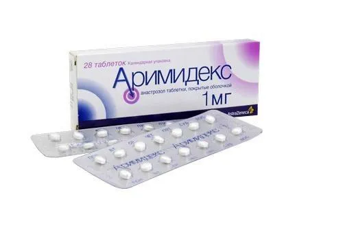 Аримидекс 1 мг, 28 шт, таблетки покрытые пленочной оболочкой