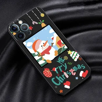 Чехол для Apple iPhone 14 13 11 12 Pro 7 XR X XS Max 8 Plus 6 6S SE 2022 13Pro Phone Funda Christmas New Year Gifts Elk Snow iPhone 14 Pro Max