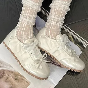 Брендовые женские кроссовки Bow Flats Спортивная обувь Дизайнерские осенние новые повседневные кроссовки для бега Женские трендовые кроссовки для ходьбы Zapatillas De Mujer 35