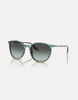 Солнцезащитные очки Ray-Ban Rb2204 Phantos с синими линзами в полоску синего и зеленого цвета