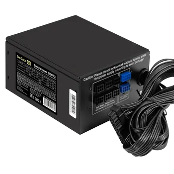 Блок питания ATX Exegate 650PPX EX259612RUS-S 650W RTL, SC, black, APFC, 14cm, 24p+(4+4)p, PCI-E, 5SATA, 4IDE, FDD + кабель 220V с защитой от выдергив