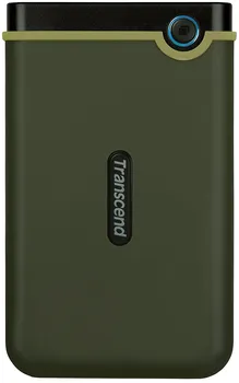 Внешний жесткий диск 2.5'' Transcend TS1TSJ25M3G 1TB StoreJet 25M3G USB 3.1 резиновый противоударный милитари зеленый