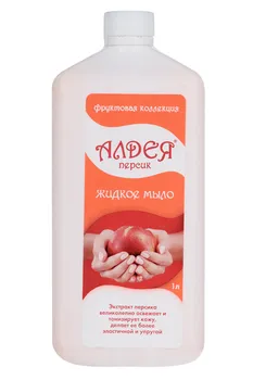 Мыло Алдея Персик гигиенич жидкое, 1 л, б/дозатора