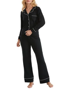 Пижамный комплект Bare Women's The Cooling Piped, черный
