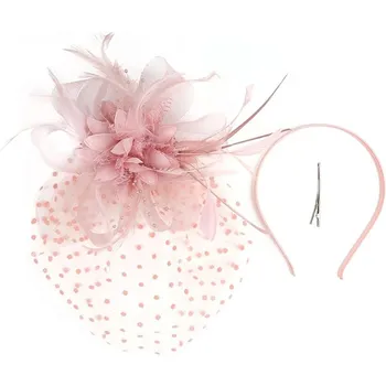Шляпа Comott Fascinators, повязка на голову с перьями, женские чародеи, головной убор для чаепития с зажимом, шляпа дерби для девочек и женщин