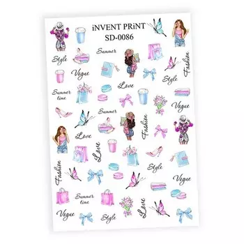 iNVENT PRiNT, Слайдер-дизайн «Надписи. Лето. Девушки» №SD-86