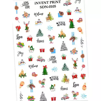 iNVENT PRiNT, Слайдер-дизайн Новый год, Снежинки SDN-105