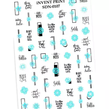 iNVENT PRiNT, Слайдер-дизайн Новый год, Снежинки SDN-107