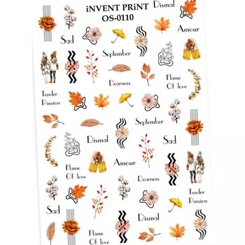 iNVENT PRiNT, Слайдер-дизайн "Осень. Веточки. Листья", OS-110