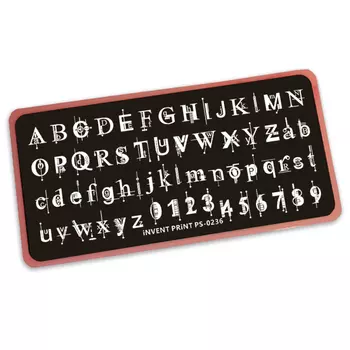 iNVENT PRiNT, Пластина для стемпинга, Буквы, цифры PS-236