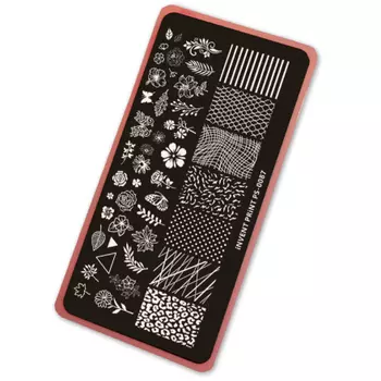 iNVENT PRiNT, Пластина для стемпинга, Веточки, Листья, Цветы PS-87