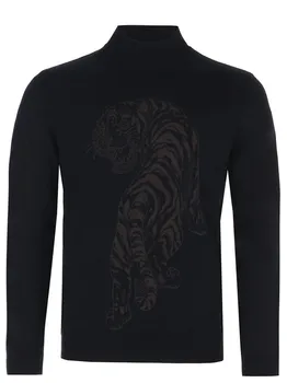 Водолазка шерстяная с принтом BERTOLO LUXURY MENSWEAR
