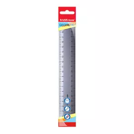 Линейка пластиковая Erich Krause Ice Metallic 20 см серебряный
