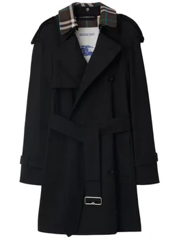 Burberry тренч со съемным воротником, черный