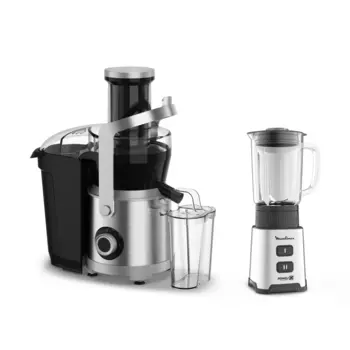 Здоровое питание с соковыжималкой Nutri XXL JU660D30 и блендером Moulinex Pulseo LM17GD10