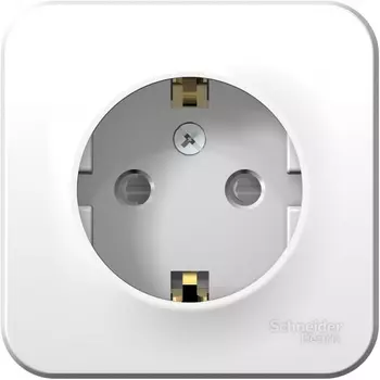 Розетка с заземлением и шторками (белый) Systeme Electric Blanca BLNRA011121