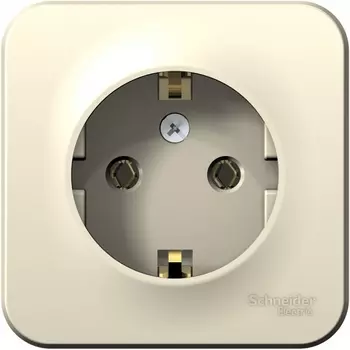 Розетка с заземлением (молочный) Systeme Electric Blanca BLNRA010112