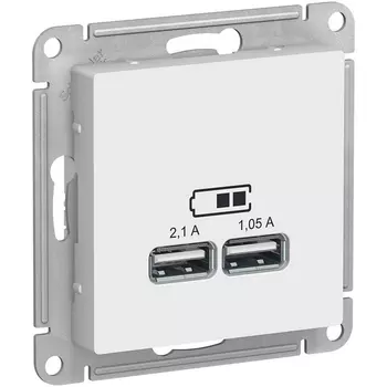 Розетка USBх2 (белый) Systeme Electric AtlasDesign ATN000133