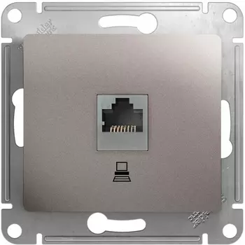 Розетка Ethernet RJ-45 (платина) Systeme Electric GSL001281K