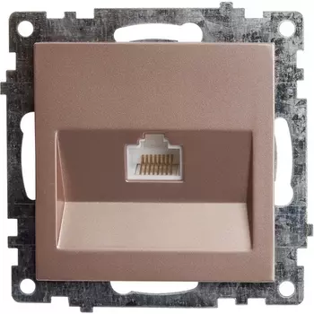 Розетка Ethernet RJ-45 (шампань) Stekker Катрин 39599