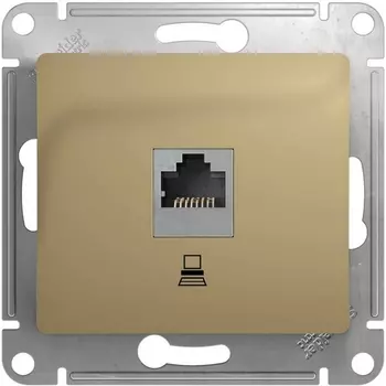 Розетка Ethernet RJ-45 (титан) Systeme Electric Glossa GSL000481K