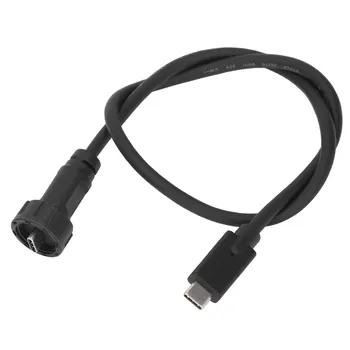 Кабель типа C «папа-папа» 0,5 м IP67 IP68 водонепроницаемый прямой штекер USB C удлинительный кабель 30 В 1,5 А