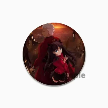 32/44/58 мм 44/58 мм Fate Stay Night Броши на рюкзаке Значок игры для косплея Эмия Широ Альтрия Пендрагон Тосака Рин Эмалевые булавки Аксессуар 32mm(1.26in)