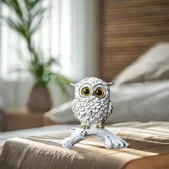 Скульптура для декора дома и офиса 8x3.5x8.5cm_1 owl standing