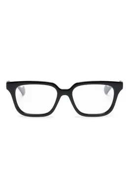 Gucci Eyewear очки в квадратной оправе с логотипом Double G, черный