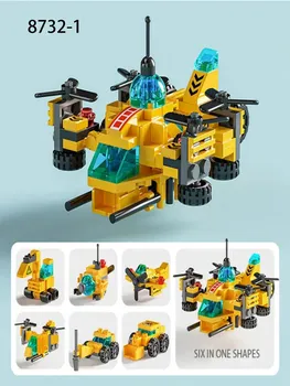 Building Blocks Small Particles 6-in-1 Building Blocks Assembling And Inserting Educational Toys S