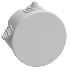 Коробка распределительная IEK UKO11-075-040-000-K41-44 для открытого монтажа 75х40мм, IP44, 4 гермоввода (серая)