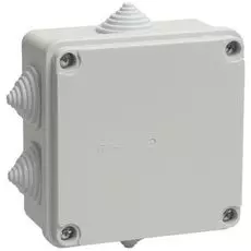 Коробка распределительная IEK UKO11-100-100-050-K41-44 для открытого монтажа 100х100х50, IP44, 6 гермовводов (серая)