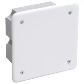 Коробка распределительная IEK UKT11-092-092-040 (для скрытого монтажа) 92х92х45, IP20, КМ41001, с саморезами, с крышкой (белая)