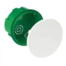 Коробка распределительная Schneider Electric IMT35120 (для скрытого монтажа) D = 70 мм, H = 40 мм, IP30, для сплошных стен, 8 вводов (зеленая)