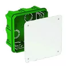 Коробка распределительная Schneider Electric IMT35122 (для скрытого монтажа) 100х100х50мм, IP30, для сплошных стен, 28 вводов (зеленая)