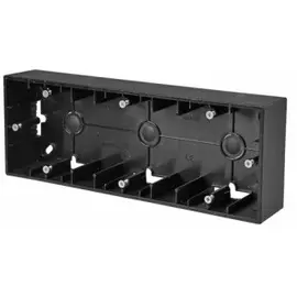 Коробка Simon 1590753-038 для наружного монтажа 3 поста, графит